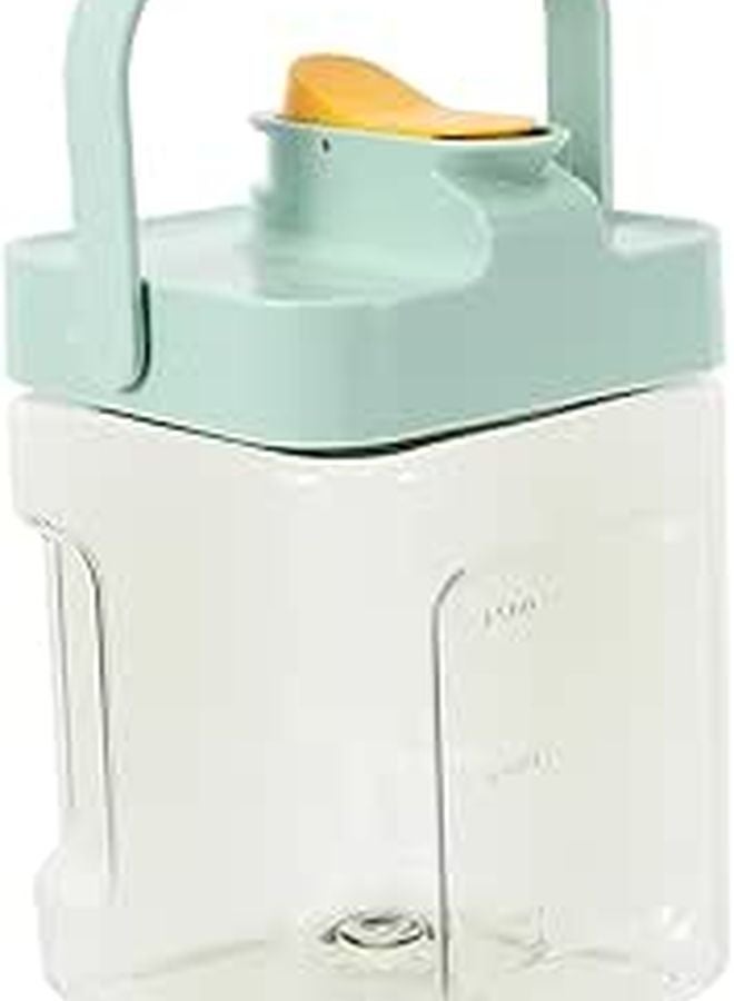 Clear Plastic Beverage Dispenser with Spigot Lid Juice Iced Tea Lemonade Jug for Fridge - Image 1