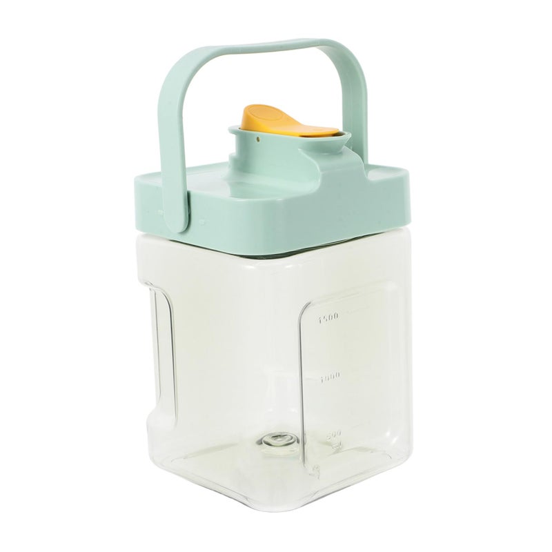 Clear Plastic Beverage Dispenser with Spigot Lid Juice Iced Tea Lemonade Jug for Fridge - Image 2
