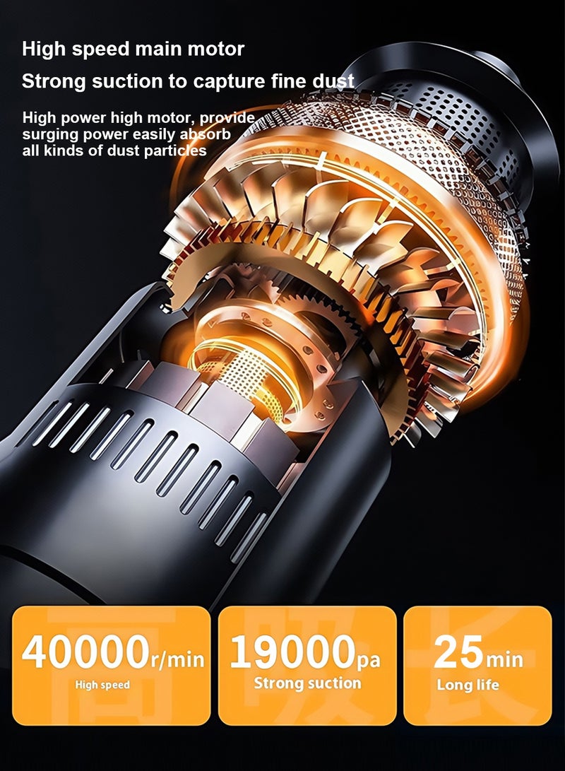 AiQi ULTRA-011 Cordless Vacuum Cleaner – 19000 PA 3-in-1 Wireless Stick & Handheld Vacuum with LCD Display, 5-Stage Filtration, 30-Min Runtime & Multi-Brush for Floor, Carpet, Sofa, Car - Image 4