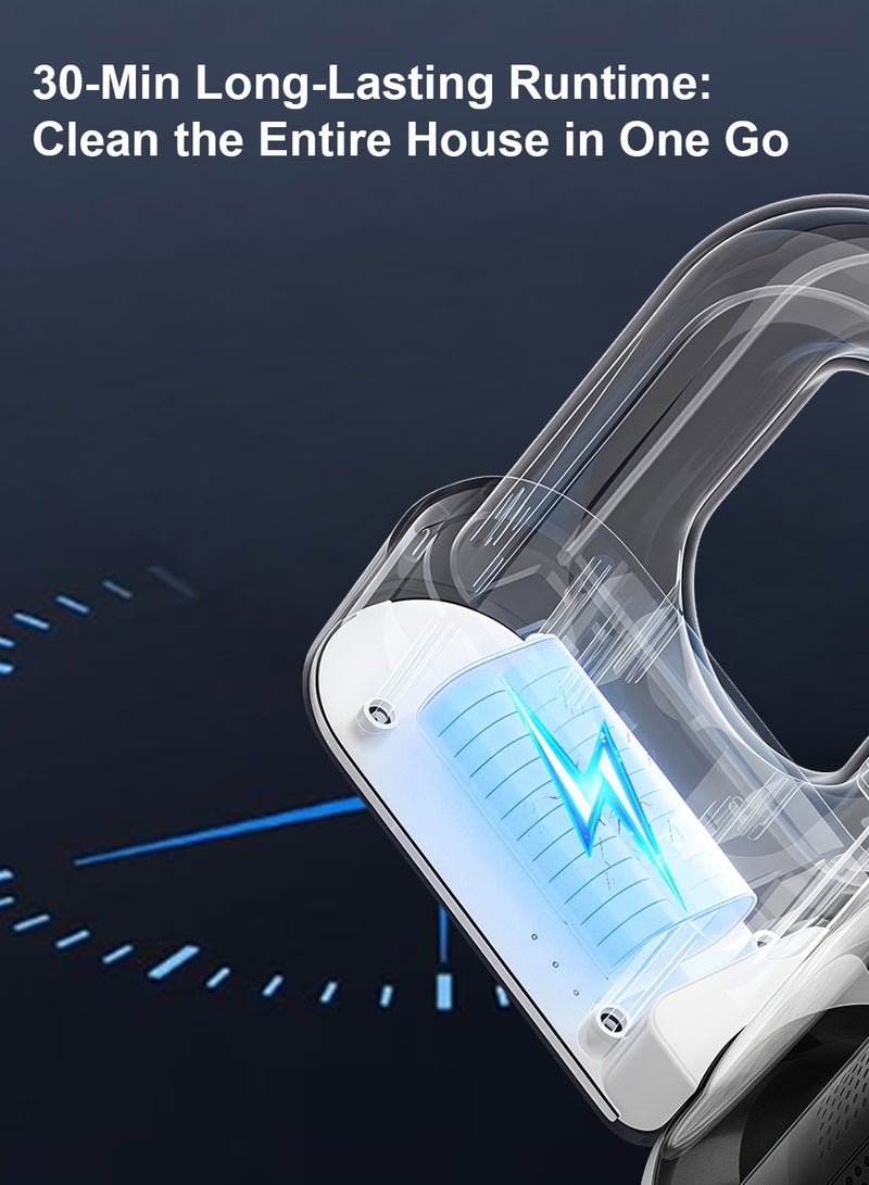 AiQi ULTRA-011 Cordless Vacuum Cleaner – 19000 PA 3-in-1 Wireless Stick & Handheld Vacuum with LCD Display, 5-Stage Filtration, 30-Min Runtime & Multi-Brush for Floor, Carpet, Sofa, Car - Image 5