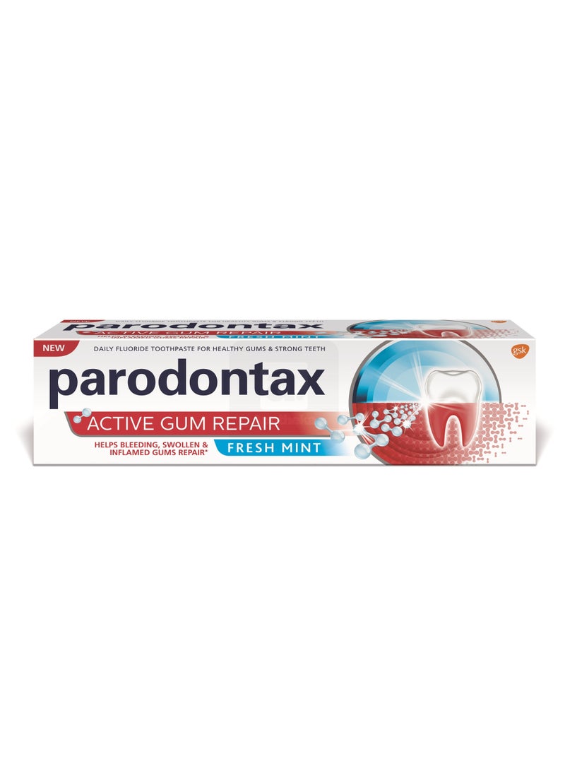 Parodontax Active Gum Repair Fresh Mint Toothpaste Prevent Bleeding Gum 75 ml