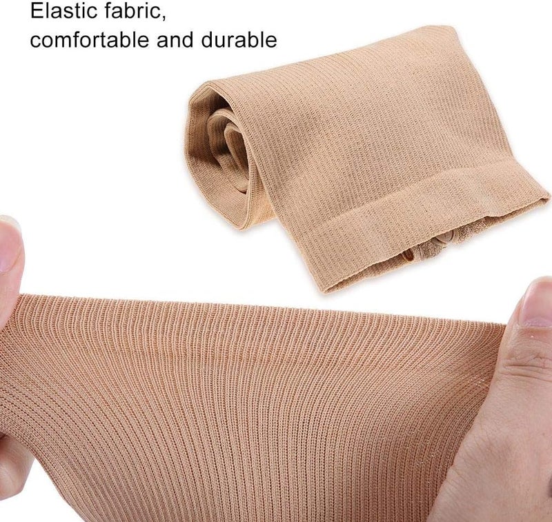 ويوبلز جوارب ضاغطة، جوارب ضاغطة بسحاب، جوارب ضاغطة رياضية ونسائية، جوارب ضاغطة رياضية لدعم الساق والركبة، جوارب لتخفيف الدوالي (لون بيج - مقاس صغير/متوسط) - Image 4