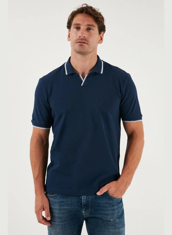 Buratti  Buratti Cotton Regular Fit Stripe Detailed Polo Collar T Shirt Men's POLO COLLAR T SHIRT 5902964 for Men | Best Price UAE