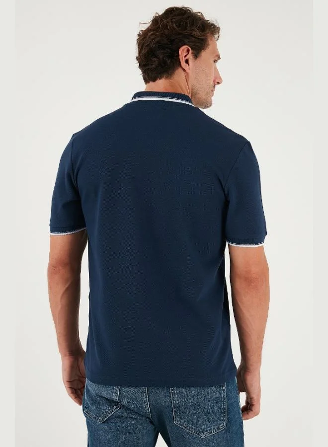 Buratti  Buratti Cotton Regular Fit Stripe Detailed Polo Collar T Shirt Men's POLO COLLAR T SHIRT 5902964 for Men | Best Price UAE