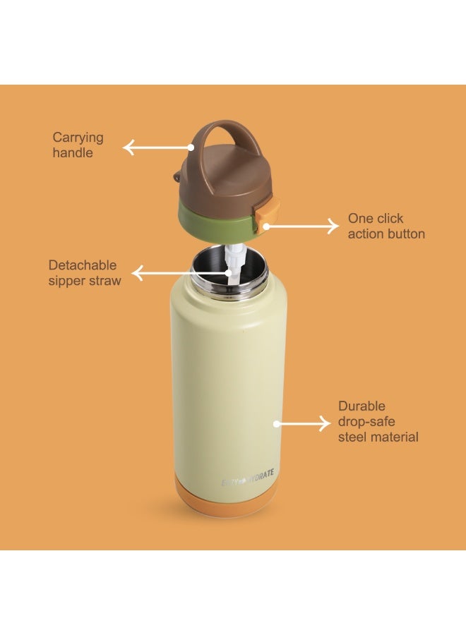 Eazy Kids زجاجة مياه معزولة بالفراغ للأطفال إيزى كيدز ريفريش، 950 مل، أخضر - Image 4
