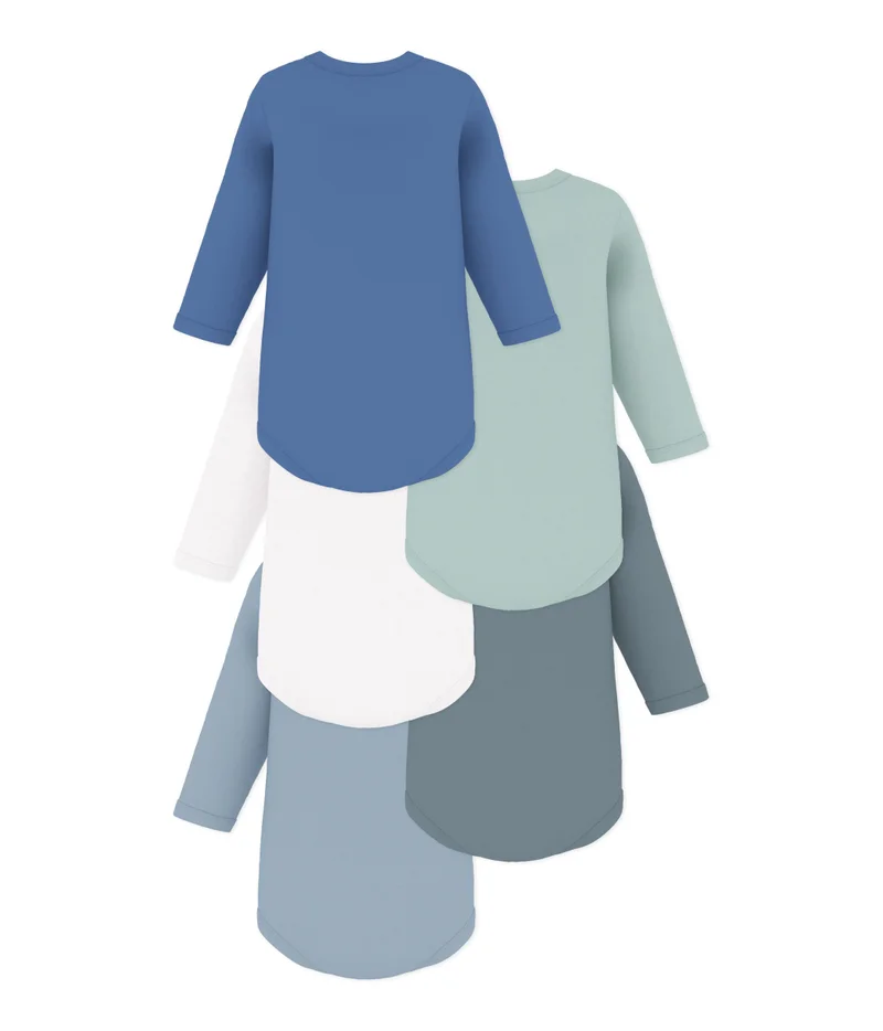 بيتي باتو Pack Of Plain Cotton Long-Sleeved Bodies For Babies