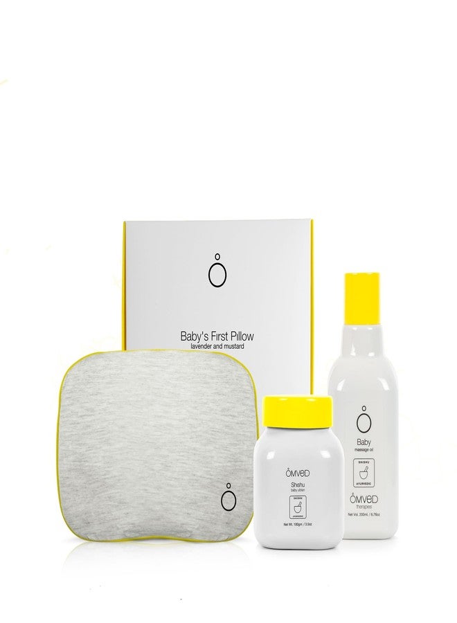 Omved Top Saver Combo Including Baby Massage Oil, Ubtan and Pillow (Small) - Image 1