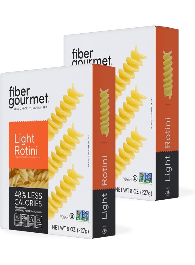 Fiber Gourmet باستا روتيني كيتو من فايبر غورميه لايت - باستا منخفضة الكربوهيدرات مع ألياف عالية، 56% كربوهيدرات صافية أقل، 110 سعرات حرارية، مصنوعة في إيطاليا غير معدلة وراثيًا، معتمدة كوشير، مملوكة للنساء - عبوتين - Image 1