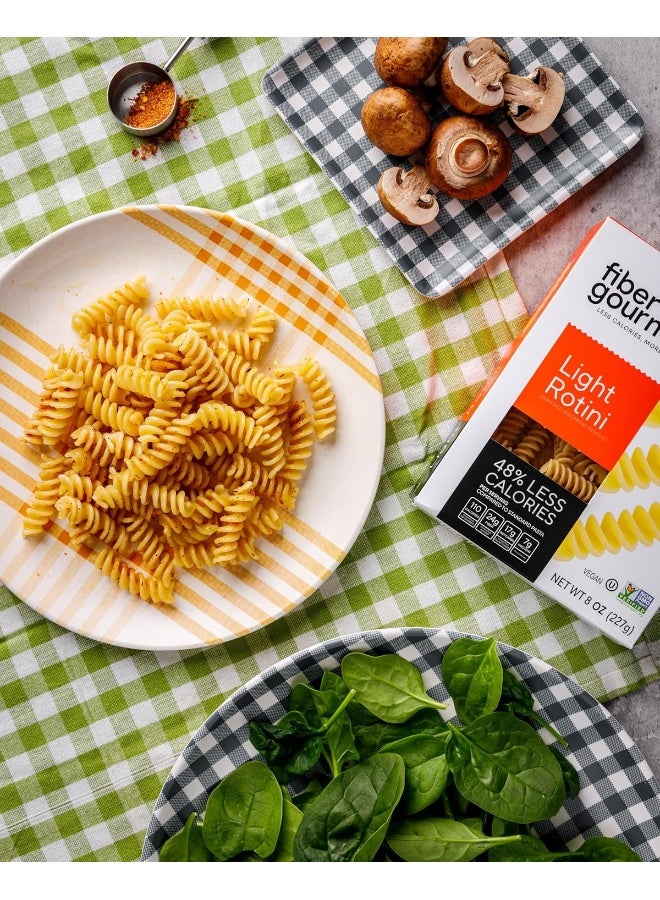 Fiber Gourmet باستا روتيني كيتو من فايبر غورميه لايت - باستا منخفضة الكربوهيدرات مع ألياف عالية، 56% كربوهيدرات صافية أقل، 110 سعرات حرارية، مصنوعة في إيطاليا غير معدلة وراثيًا، معتمدة كوشير، مملوكة للنساء - عبوتين - Image 2