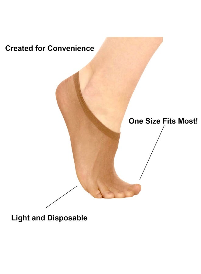 CLS Disposable Foot Socks  Disposable Foot Sox  Tan- One Gross - Image 2