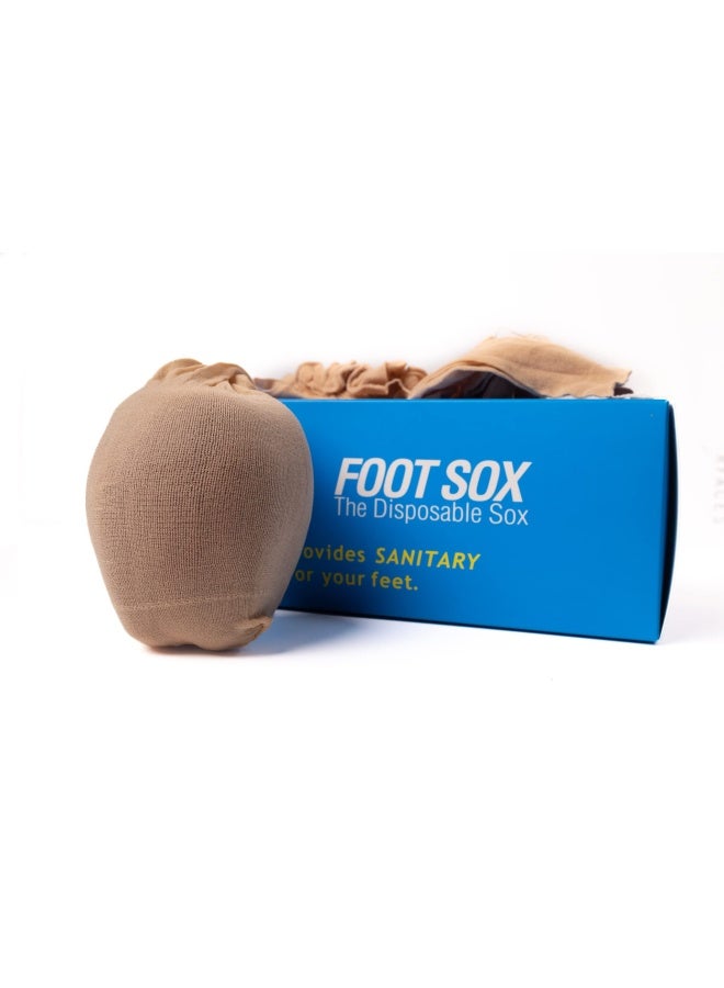 CLS Disposable Foot Socks  Disposable Foot Sox  Tan- One Gross - Image 4
