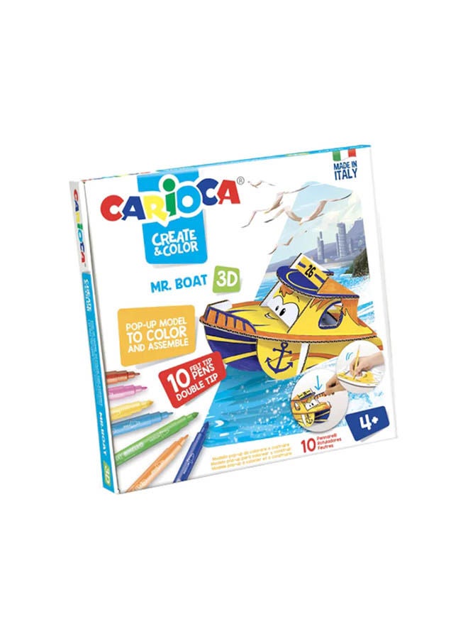 carioca Double Tip Pens Markers 10 Pcs Multicolour 