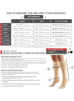 Truform Truform 30-40 mmHg Compression Stockings for Men and Women, Knee High Length, Closed Toe, Black, Large  - Image 2