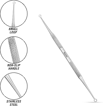Blume أداة إزالة الرؤوس السوداء، أداة ضغط البثور، مستخرج الشوائب، أداة حب الشباب، أداة ضغط البثور، كوميدون، مزدوجة الجانب، لمسة ناعمة وغير قابلة للانزلاق للعناية بالبشرة لإزالة الرؤوس البيضاء - Image 3