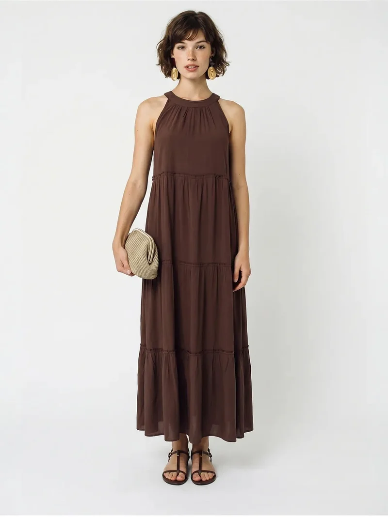 بيانكو لوتشي LUCCI Women’s Halter Maxi Dress