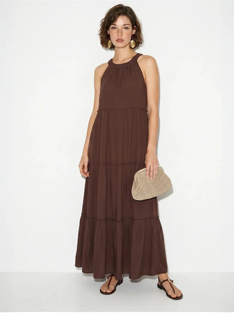 بيانكو لوتشي LUCCI Women’s Halter Maxi Dress