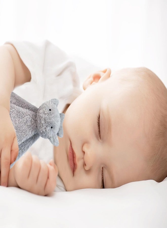 Doindute Baby Gray Whale Soft Stuffed Animal Security Blanket, Plush Whale Character Lovey Blanket, Baby Shower/Nursery Gift, Newborn Infant Toddler Snuggle Blankie for Girls Boys, 14 Inches - Image 5