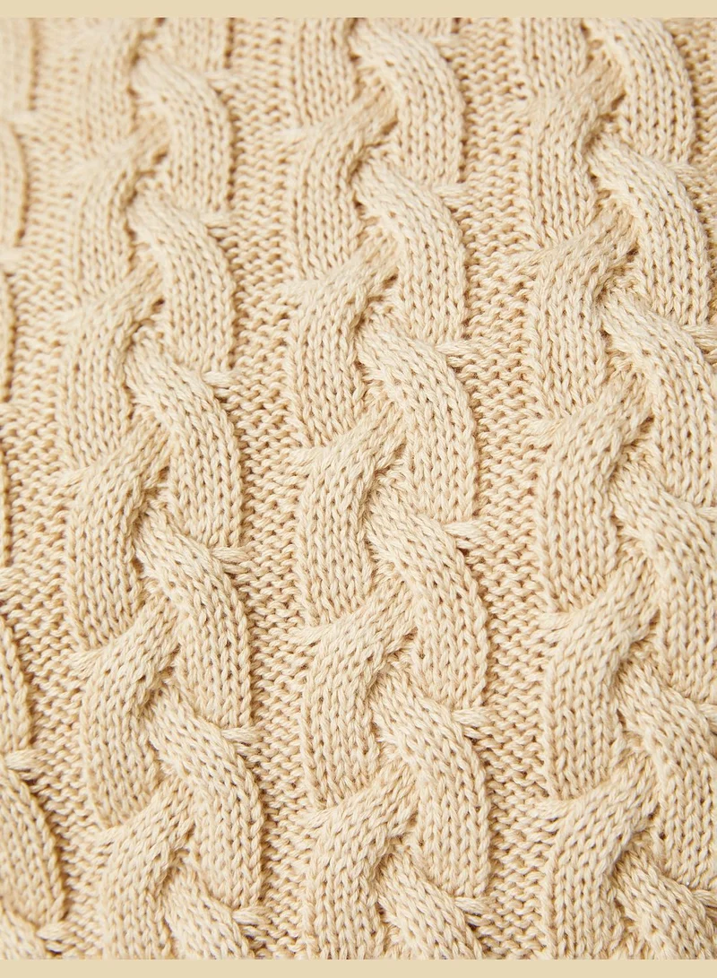 KOTON Round Neck Crop Knitted Sweater