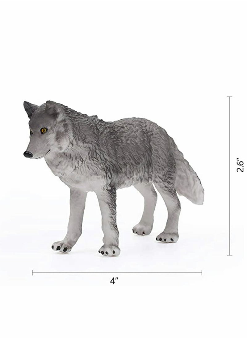 Wolf Toy 7 PcsFigurines Set Wolf Animals Figure for Kids Jumbo Wolf Toy Playset Birthday Gift Wolf Theme Party Decoration - Image 3