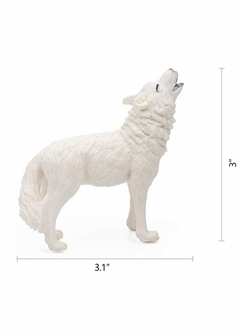 Wolf Toy 7 PcsFigurines Set Wolf Animals Figure for Kids Jumbo Wolf Toy Playset Birthday Gift Wolf Theme Party Decoration - Image 2