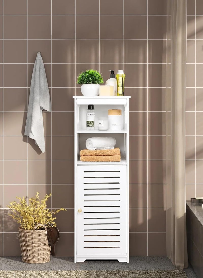 TPGP Bathroom Waterproof Cabinet,White Floor Standing Storage Cabinet Home StorageFurniture Shelf,Suitable for Toilet Bedroom Kitchen Living Room,75x22x20cm - Image 3