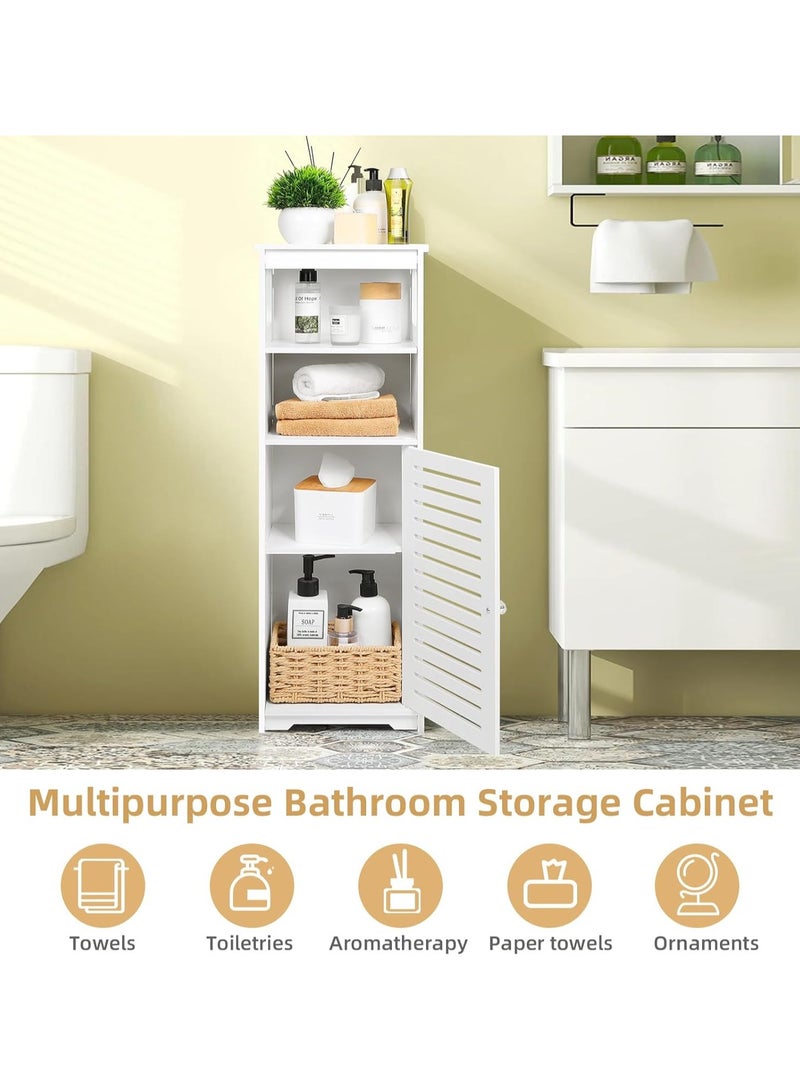 TPGP Bathroom Waterproof Cabinet,White Floor Standing Storage Cabinet Home StorageFurniture Shelf,Suitable for Toilet Bedroom Kitchen Living Room,75x22x20cm - Image 5