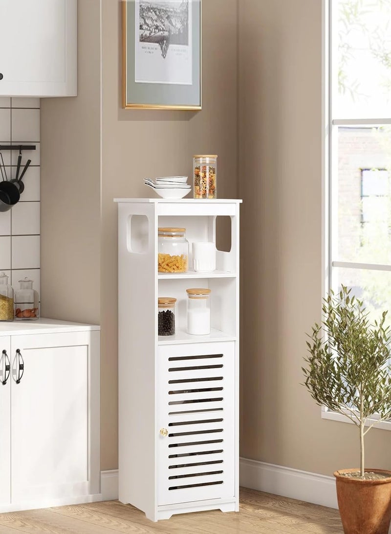 TPGP Bathroom Waterproof Cabinet,White Floor Standing Storage Cabinet Home StorageFurniture Shelf,Suitable for Toilet Bedroom Kitchen Living Room,75x22x20cm - Image 1