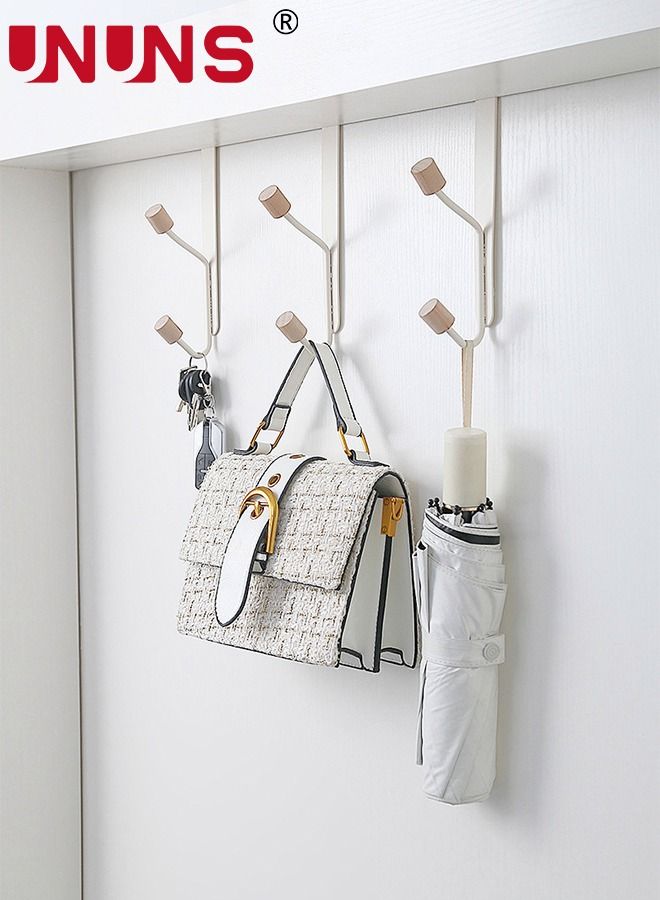 Over the Door Hooks - 3 Pack, Sturdy Metal, White - Image 2