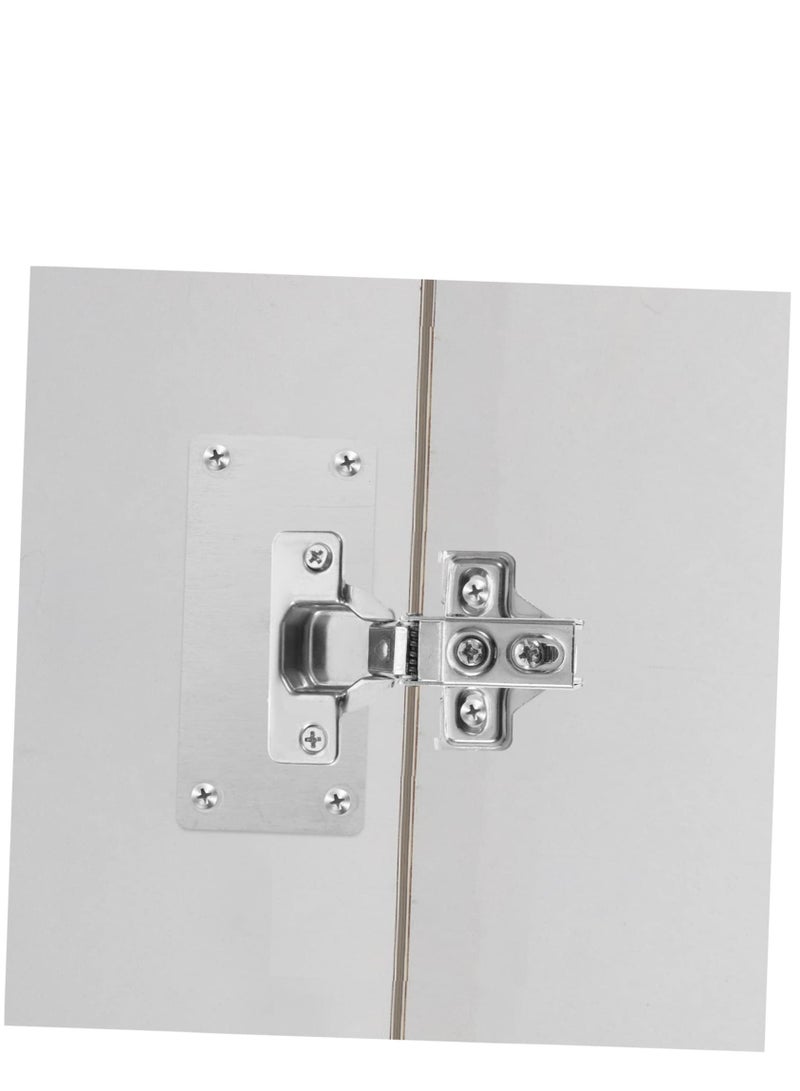 2pcs Jib Hinge Hidden Hinges Cabinet Accessory Pro Press Stainless Steel Rack Shelving Kitchen Cabinet Accessories Kitchen Cabinet Door Hinges Hidden Door Hinge Cupboard Hinge Iron  - Image 5