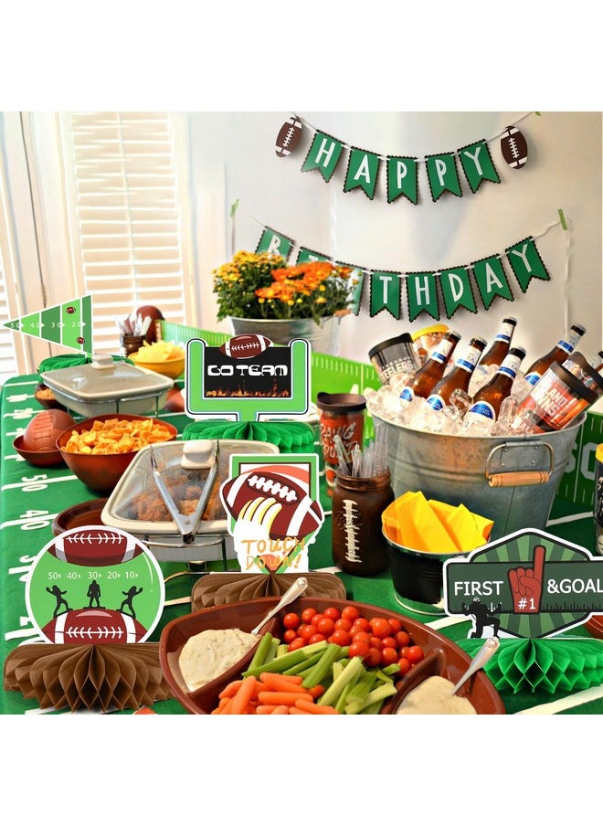 PalkSky 10 Pcs Football Superbowl Party Decorations 2024,Football Theme Silhouette 3D Honeycomb Centerpiece Table Decor, Football Gameday Tailgate Party Supplies  - Image 5
