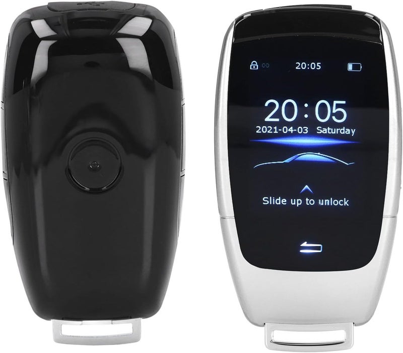 مفتاح ريموت ذكي عالمي TK900 مزود بشاشة لمس LCD بحجم 2 بوصة، مصنوع من سبيكة الألومنيوم ومادة ABS، يدعم الدخول بدون مفتاح لتشغيل وإيقاف المحرك في السيارات - شاشة عالية الدقة، يتحكم في رفع النوافذ، (اللون: فضي) - Image 3