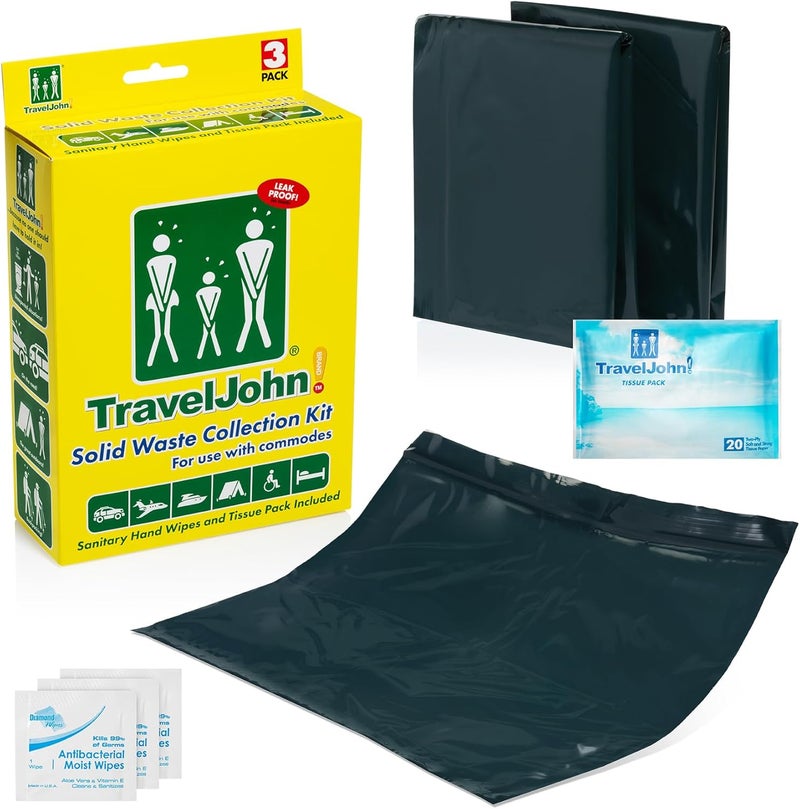 TravelJohn Disposable Solid Waste Bags - 3-Pack - Image 1