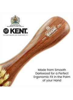 KENT Kent DA4S Finest Women's Danta Wood, Soft White Bristle, Narrow Grooming Hair Brush - Fine or Thinning Hair, Promotes Shine / Stimulates Scalp  - Image 4