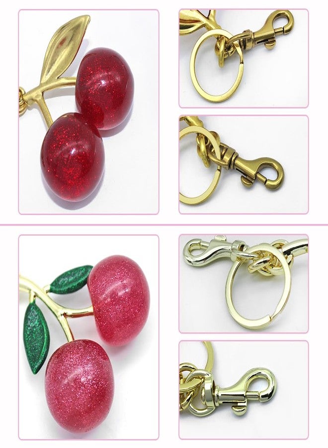 AFUNTA 2 PCS Key Chains Women Cute, Bright Cherry Keychain Bag Charms, Purse Chain, Keychains for Bags, Wallets, Car Key - Image 5