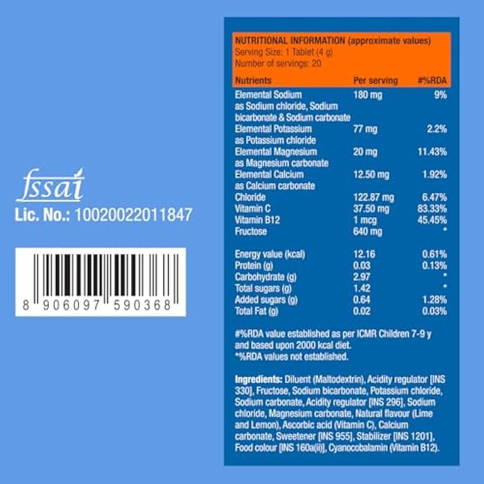 FAST&UP ريلود - مشروب الطاقة الإلكتروليت - مشروب الإلكتروليت للتغذية الرياضية - أقراص فوارة للجري وركوب الدراجات - 20 قرص فوارة - نكهة الليمون والليمون الأخضر - Image 5