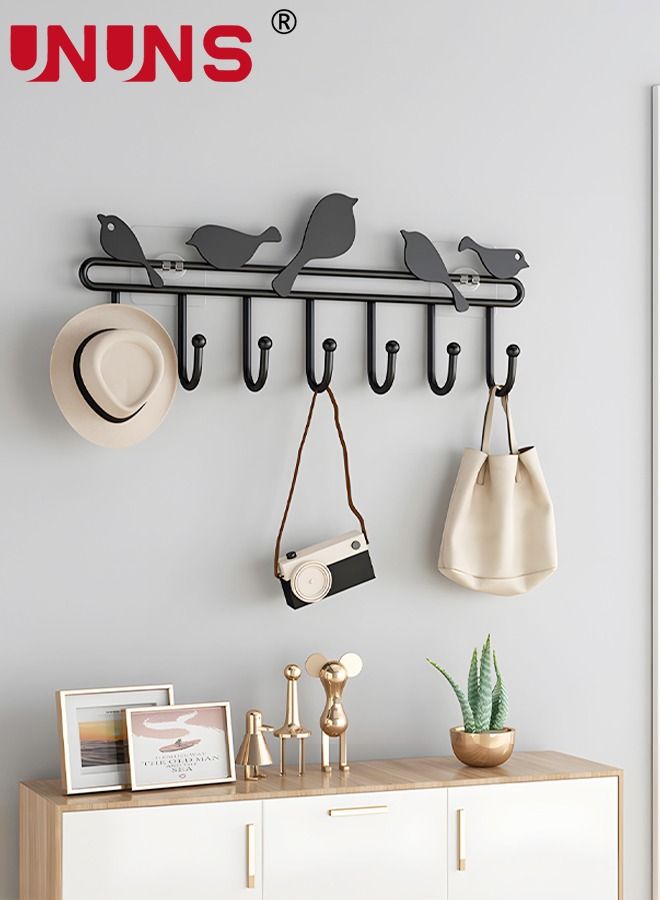 Over The Door Hooks, 3 Pack, Metal, Black, 7 Hooks - Image 3