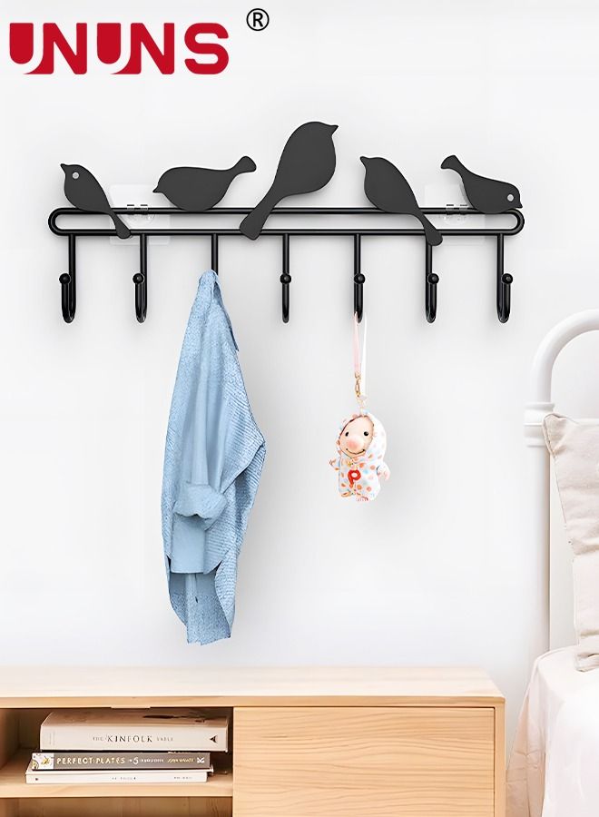 Over The Door Hooks, 3 Pack, Metal, Black, 7 Hooks - Image 4