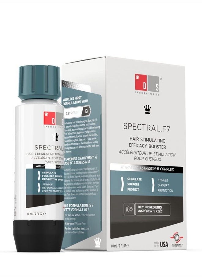 DS LABORATORIES - Spectral.F7 Booster Hair Thickening Serum for Men and Women by DS Laboratories - Serum to Support Hair Growth, Stress Induced Hair Thinning, Pair with Hair Growth Serums for Added Efficacy (2 fl oz) - Image 1