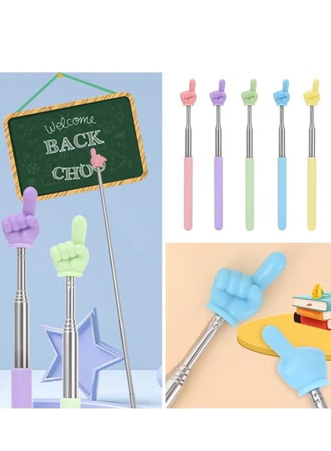 JIMATOR 5 PCS Children Finger Reading Stick, Point Reading Pen Kindergarten Student Teacher Teaching Reading Picture Book Finger Shape Mini Pointer Stick - Image 2