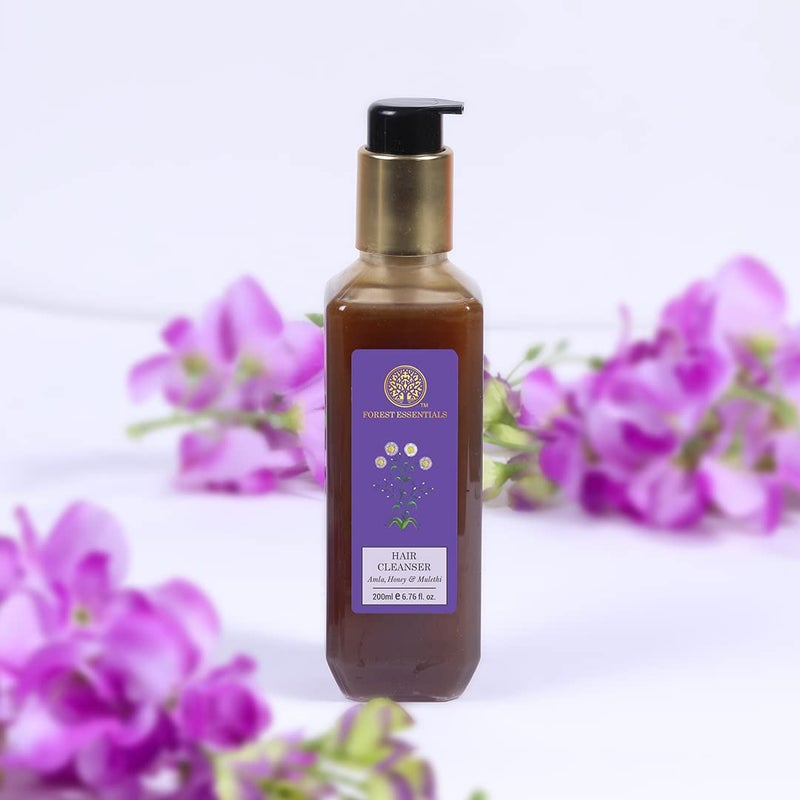 Forest Essentials منظف الشعر الأيورفيدي من فوريست إيسينشالز مع عسل الأملا والموليثي شامبو طبيعي مرطب للشعر الباهت والجاف يتحكم في تساقط الشعر وتقصفه خالي من الكبريت والبارابين 1 عدد - Image 2
