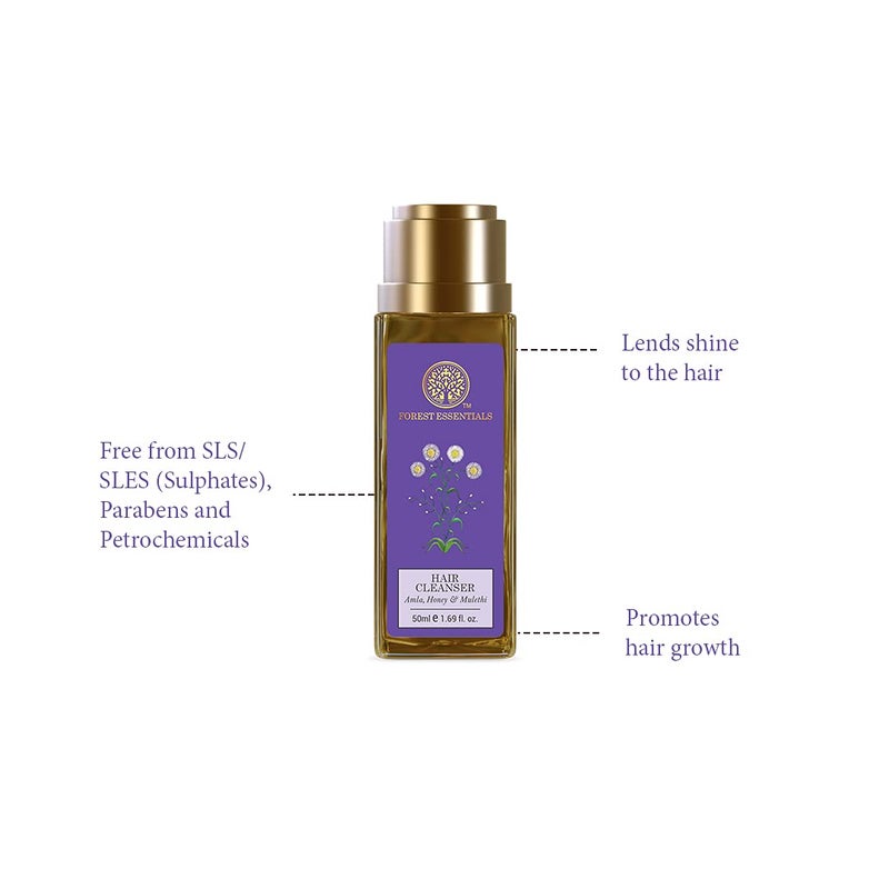Forest Essentials منظف الشعر الأيورفيدي من فوريست إيسينشالز مع عسل الأملا والموليثي شامبو طبيعي مرطب للشعر الباهت والجاف يتحكم في تساقط الشعر وتقصفه خالي من الكبريت والبارابين 1 عدد - Image 4