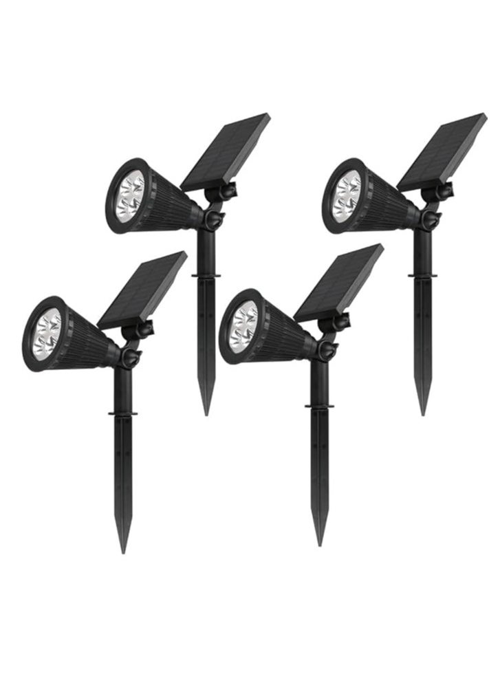 MODI Pack of 4 Solar Spike Light - 2W, SMD LED Red Light | Outdoor LED Landscape Light Waterproof | Spotlight with Spiked Stand for Garden, Lawn, Backyard (Red)  - Image 1