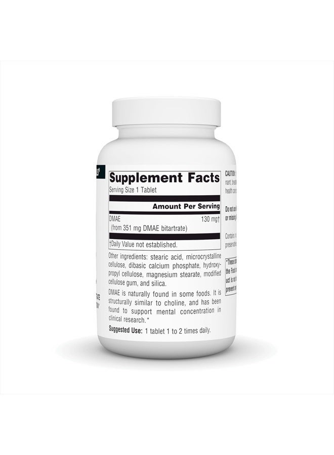 Source Naturals DMAE, Dimethylaminoethanol Bitartrate - Supports Mental Concentration - 200 Tablets - Image 2