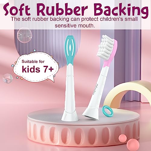 Ofashu Kids Replacement Toothbrush Head for Sonicare: Ofashu Children Sonic Electric Toothbrush Brush Head for Philips 6321 6340 6032/94 6042, 8 Packs for Boys Girls 7+, Pink & Green - Image 5