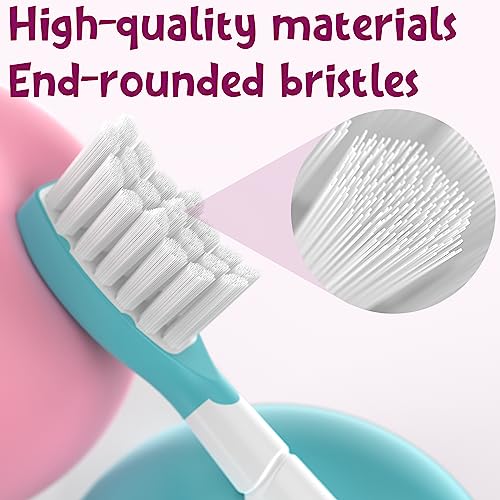 Ofashu Kids Replacement Toothbrush Head for Sonicare: Ofashu Children Sonic Electric Toothbrush Brush Head for Philips 6321 6340 6032/94 6042, 8 Packs for Boys Girls 7+, Pink & Green - Image 3