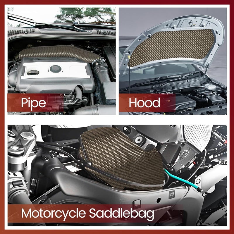 Amerbro Heat Shield Automotive Aluminum Reflects 95% of Radiant Heat, 39" x 80" Stove Heat Shield to Protect Refrigerator, Heat Shield Wrap for Exhaust, Motorcycle, Wood Stove, Cabinet, Fireplace (Brown) - Image 5