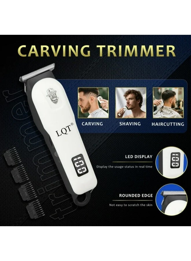 LQT 3-in-1 Cordless Hair Clipper Grooming Kit for Men, Electric Trimmer & Foil Shaver Set with LED Display, USB Rechargeable, Guide Combs, Professional Hair Cutting & Beard Trimming Kit - Image 4