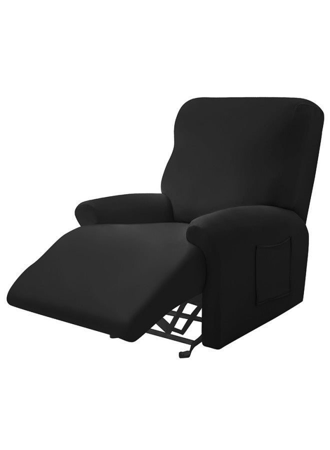 general Milk silk brushed single/multi-person chaise longue cover Stretch armchair cover with pocket trim Spandex fabric chaise longue sofa cover Suitable for living, bedroom, family - Image 1