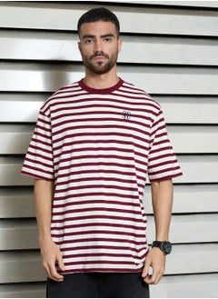 Relaxed Red Striped T-Shirt for Men - pzsku/Z9B1CE98ED6524E4B5868Z/45/_/1725289577/8a0511e0-09d5-44f0-ab64-2cb30d62e840