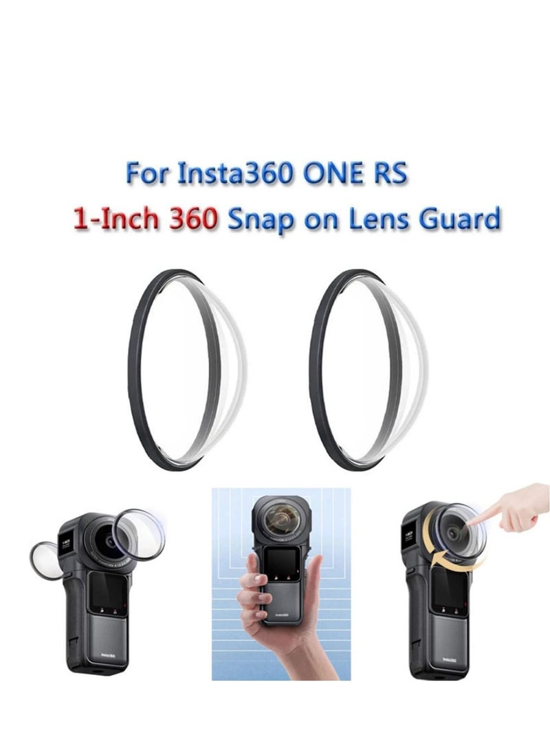 2 Pcs Lens Guards Compatible with Insta360 ONE RS 1-Inch 360 Camera Protect Lens Dual-Lens 360 For Insta 360 ONE RS Action Camera Accessories  - Image 2